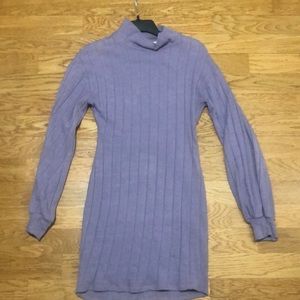 Purple sweater dress